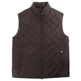 Corneliani gesteppte Zip-Weste in Braun, Größe 50 IT Braun