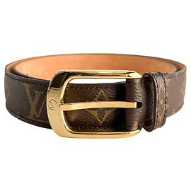 Louis Vuitton Ellipse Canvas Medium Belt Monogram Brown