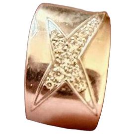 Mauboussin White Gold Star Diamond Ring Size 52 Silver hardware