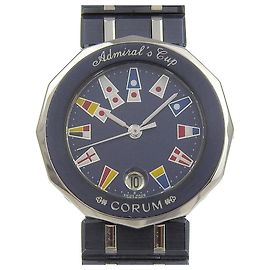 Corum Admiral's Cup aus Edelstahl Blau