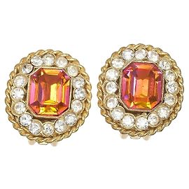Autre Marque ORENA PARIS Brincos vintage de strass Dourado