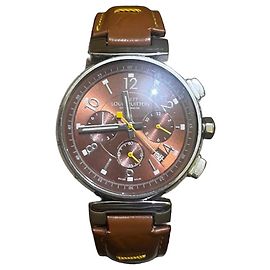 Relógio Cronógrafo Tambour Louis Vuitton Marrom