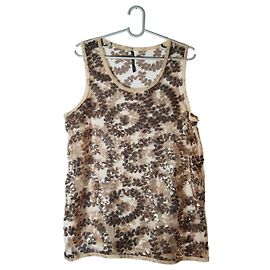 Autre Marque Liviana Conti Sequin Top Vest Golden Multiple colors Golden