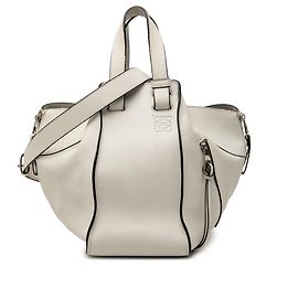 LOEWE Petit Sac Hammock en Cuir Blanc Blanc
