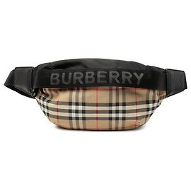 Borsa a cintura in nylon a quadri beige Burberry Beige