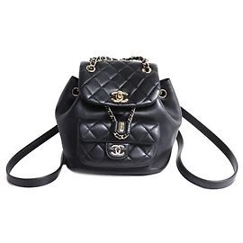 Chanel Matelassé Leather Backpack Black