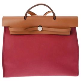 Bolsa Hermès Herbag Zip MM 2WAY em Bordeaux Bordeaux
