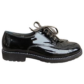 Autre Marque L'Artigiana Viareggina Derbies Black Patent Leather Black