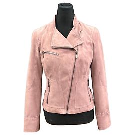 Autre Marque Jaqueta de motociclista de camurça rosa MEXX Rosa