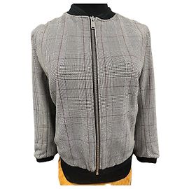 Veste bomber IKKS à carreaux Noir Rouge Gris