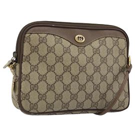 Gucci Borsa a Spalla GG Supreme PVC Beige Oro 97 02 068 Auth ka2990 Beige D'oro