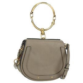 Chloé Sac à main Chloe Nile en cuir 2 en 1 beige or Auth ARZ135V Beige Doré