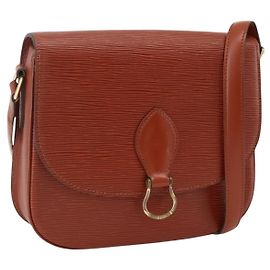 LOUIS VUITTON Bolsa de Ombro Epi Saint Cloud GM Marrom M52193 LV Auth ep13585 Marrom