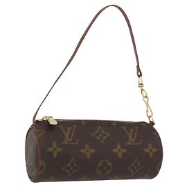 LOUIS VUITTON Monogram Papillon Pouch LV Auth BA10880V Monogram