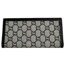 Vintage Gucci Ophidia Monogram Leather ID Holder Card Holder Grey Brown Black