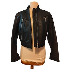 Zadig & Voltaire Reversible leather bunta Black