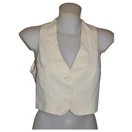 Emporio Armani Weste kurz weiß Weiß