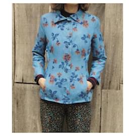Givenchy Blue Cotton Linen Jacket Blue