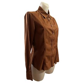 Autre Marque Camicia slim fit con stampa e strass Marrone