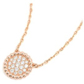 Colar Pequeno de Diamante Perlee em Ouro Rosa 18K da Van Cleef & Arpels Dourado