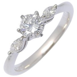 Autre Marque Pt900 Platin-Diamantring Silber