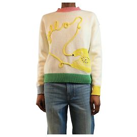 Lela Rose Creme-Bananen-Pullover - Größe XS Roh