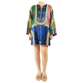 Paul Smith Robe tunique en soie multicolore - taille UK 10 Multicolore