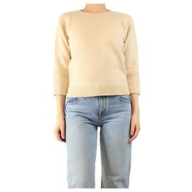 Autre Marque Pull en cachemire crème - taille UK 14 Écru