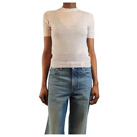 Joseph Pink short-sleeved cashmere top - size XS Pink