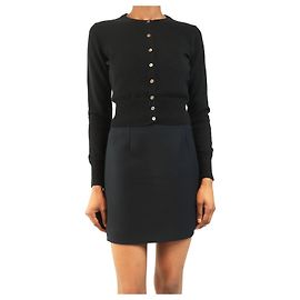 Autre Marque Schwarze kaschmir Cropped-Cardigan - Größe XS Schwarz