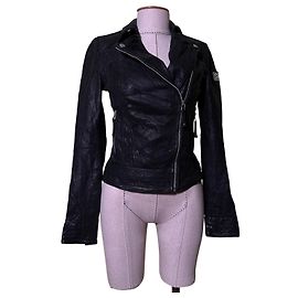 Autre Marque Freaky Nation Black Leather Jacket XS Black