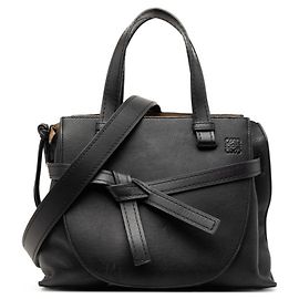 Loewe Anagram Gate Small Handbag Black