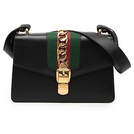Borsa a Spalla Sylvie della Linea Sherry di Gucci Nero Multicolore