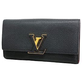 Portafoglio Lungo Capucines di Louis Vuitton Nero