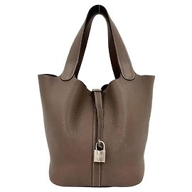 Sac à main Hermès Picotin Lock MM Marron Beige