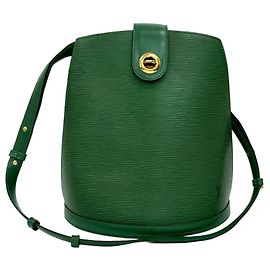 Bolsa de ombro vintage Cluny em couro Epi Louis Vuitton Verde