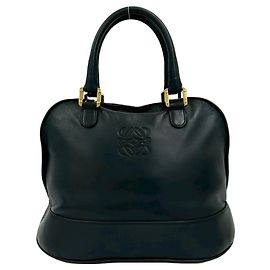 Loewe Vintage Anagram Nappa Leather Handbag Black