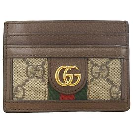 Gucci Ophidia Sherry Line Pass Case Brown Beige