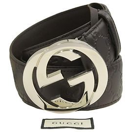 Gucci Interlocking G Waist Belt Brown Dark brown