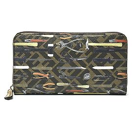 Fendi Men's Long Wallet in Brown Zucca Design Brown