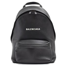 Balenciaga Men's Everyday Backpack in Leather Black