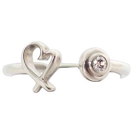 Tiffany & Co. 925 Diamond Loving Heart Wire Ring Other