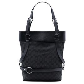 Gucci Black GG Canvas Tote Black