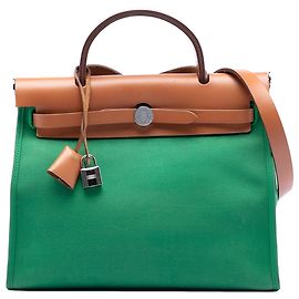 Hermès Sac Herbag Zip 31 Vert Toile Autre
