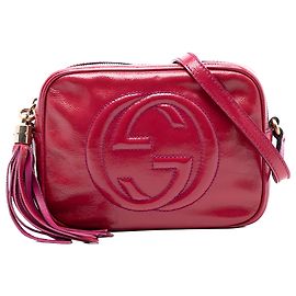 Gucci Pink Patent Soho Disco Sac Croisé Rose Autre