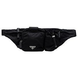Prada Black Tessuto Multi Pocket Belt Bag Black