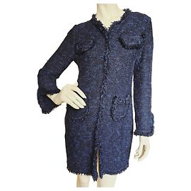 Autre Marque Abrigo CHARLOTT de lino azul Azul