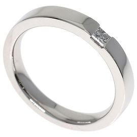 Hochzeitsring mit Princess-Cut-Diamant von Harry Winston Silber