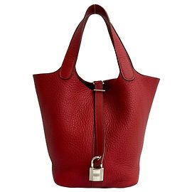 Hermès Hermes Picotin Lock PM Handbag Red