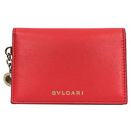 Bulgari Bvlgari B-zero1 Business Card Holder Red